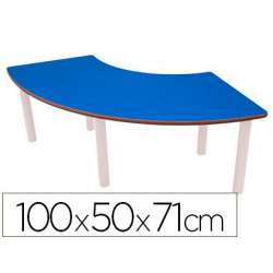 MESA 1/4 DE ARO MOBEDUC T5 PATAS DE TUBO METAL TABLERO MDF LAMINADO 100X50 CM