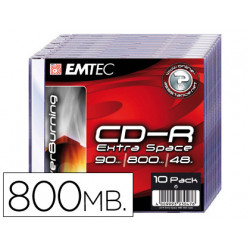 CD-R EMTEC CAPACIDAD 700MB DUR ACION 80MIN VELOCIDAD 48X