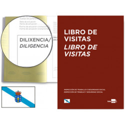 LIBRO LIDERPAPEL DIN A4 100 H REGISTRO DE VISITAS DE LA INSPECCION DE TRABAJO GALLEGO