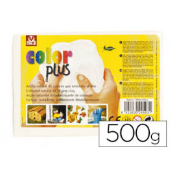 ARCILLA SIO-2 COLORPLUS QUE ENDURECE AL AIRE BLANCO PAQUETE DE 500 GR