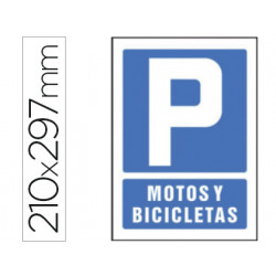 PICTOGRAMA SYSSA SEÑAL DE PARKING MOTOS Y BICICLETAS EN PVC 210X297 MM