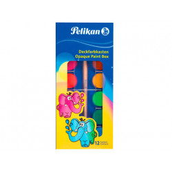 ACUARELA PELIKAN F355 ESTUCHE PLASTICO 12 COLORES CON PINCEL