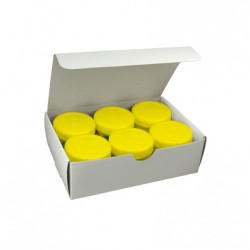Caja 6 botes 40ml de témpera del mismo color amarillo - por caja