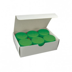 Caja 6 botes 40ml de témpera del mismo color verde claro - por caja