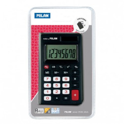 Blister calculadora 8 dígitos con funda negra - por blister