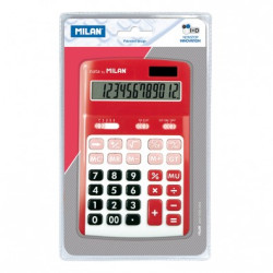 Blister calculadora 12 dígitos roja - por blister