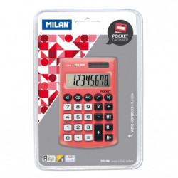 Blister calculadora 8 dígitos Pocket rojo - por blister