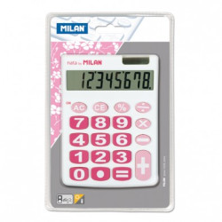 Blister calculadora 8 dígitos teclas grandes blanco - por blister