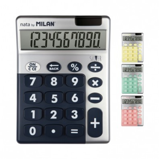 Display 6 calculadoras 10 dígitos Silver colores surtidos - por expositor