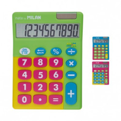 Display 6 calculadoras 10 dígitos MIX colores surtidos - por expositor