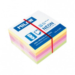 Minicubo notas adhesivas removibles colores neón 50x50mm, 250 hojas - por unidad