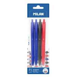 Blister 4 bolígrafos P1 Touch (2xazul, negro y rojo)           - por blister