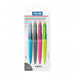 Blister 4 bolígrafos Capsule Ballpen, colores surtidos - por blister